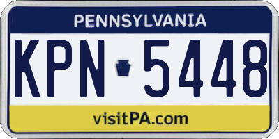 PA license plate KPN5448