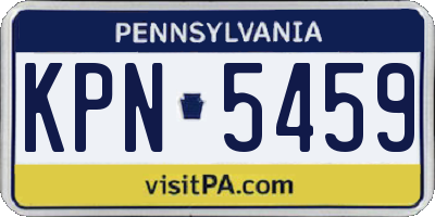 PA license plate KPN5459