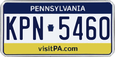 PA license plate KPN5460