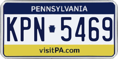 PA license plate KPN5469