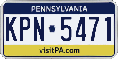 PA license plate KPN5471