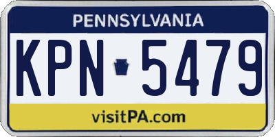 PA license plate KPN5479