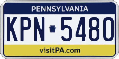 PA license plate KPN5480