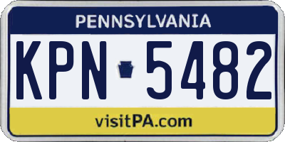 PA license plate KPN5482