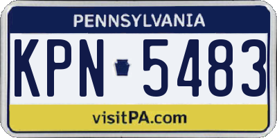 PA license plate KPN5483