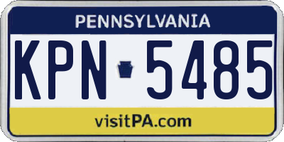 PA license plate KPN5485