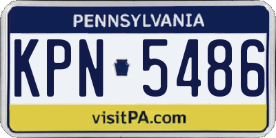 PA license plate KPN5486
