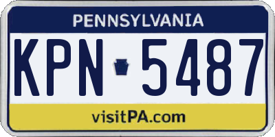 PA license plate KPN5487