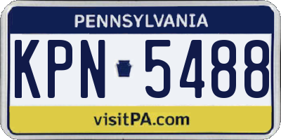 PA license plate KPN5488