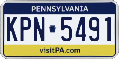 PA license plate KPN5491