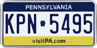 PA license plate KPN5495