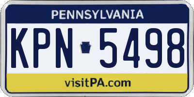 PA license plate KPN5498