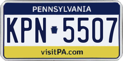 PA license plate KPN5507
