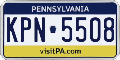 PA license plate KPN5508