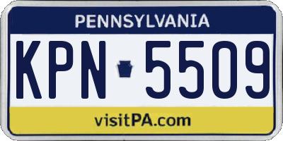 PA license plate KPN5509