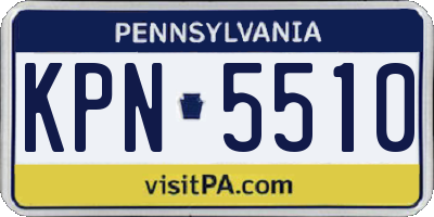 PA license plate KPN5510