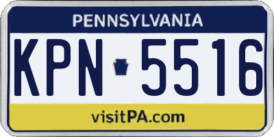 PA license plate KPN5516