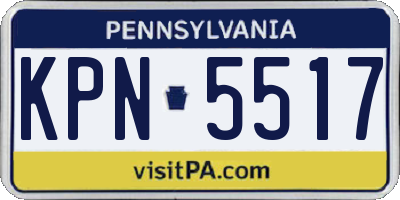 PA license plate KPN5517