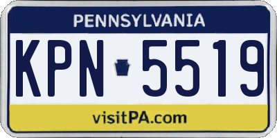 PA license plate KPN5519