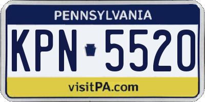 PA license plate KPN5520