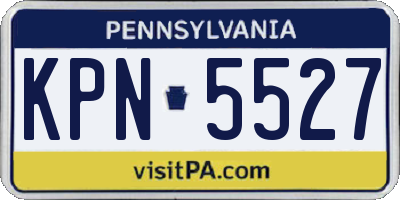PA license plate KPN5527