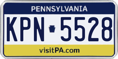 PA license plate KPN5528