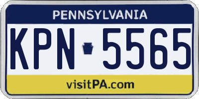 PA license plate KPN5565