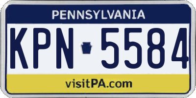 PA license plate KPN5584