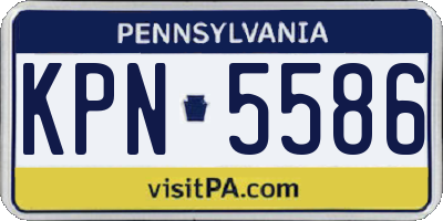 PA license plate KPN5586