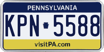 PA license plate KPN5588