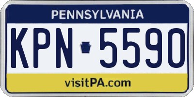 PA license plate KPN5590