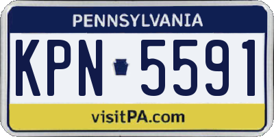 PA license plate KPN5591