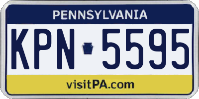 PA license plate KPN5595