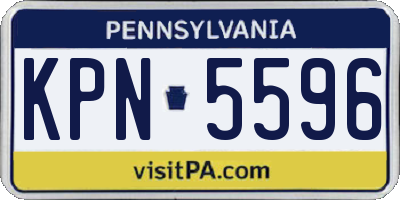 PA license plate KPN5596