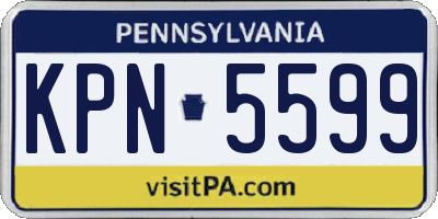 PA license plate KPN5599