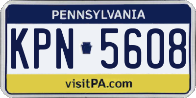 PA license plate KPN5608