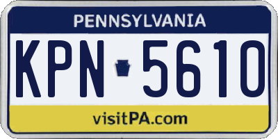 PA license plate KPN5610