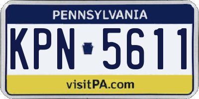 PA license plate KPN5611