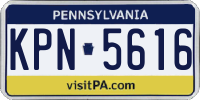 PA license plate KPN5616