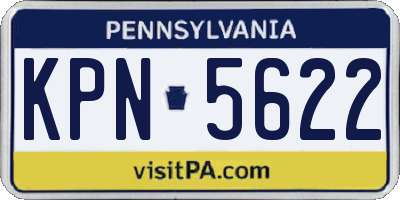 PA license plate KPN5622