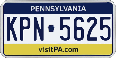 PA license plate KPN5625
