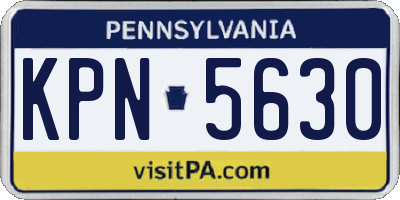 PA license plate KPN5630