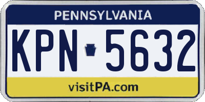 PA license plate KPN5632