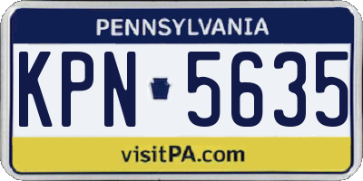 PA license plate KPN5635