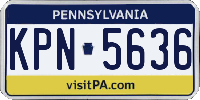 PA license plate KPN5636