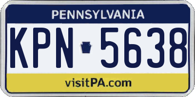PA license plate KPN5638