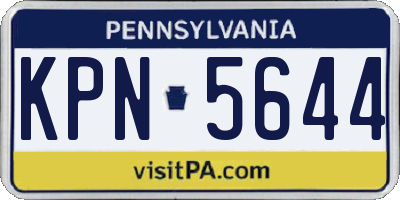PA license plate KPN5644