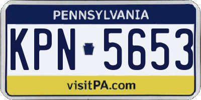 PA license plate KPN5653