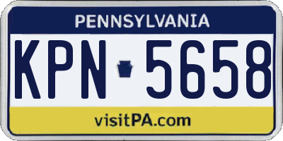 PA license plate KPN5658