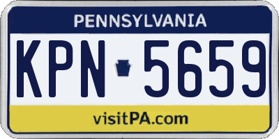 PA license plate KPN5659